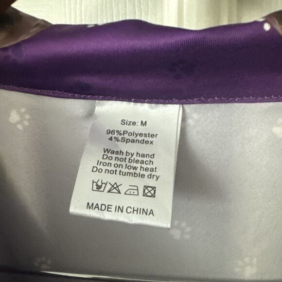 Golden Retriever Womens Pajama Set Medium Dog Purple Paw Prints Novelty Stretch - Picture 3 of 9